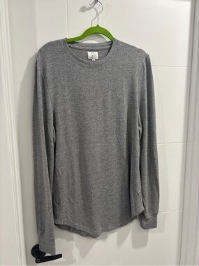 KUWALLA Men's Long-Sleeve Crewneck Shirt - Heather Gray